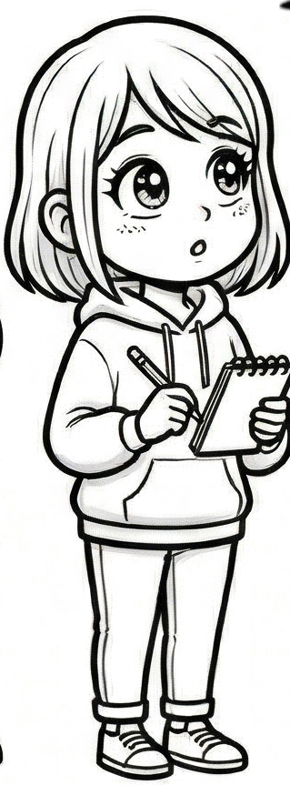 悩む生徒キャラクター